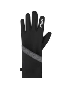 Rękawiczki sportowe ciepłe Pro Run 2w1 odblaskowe unisex czarne Core Run CEP