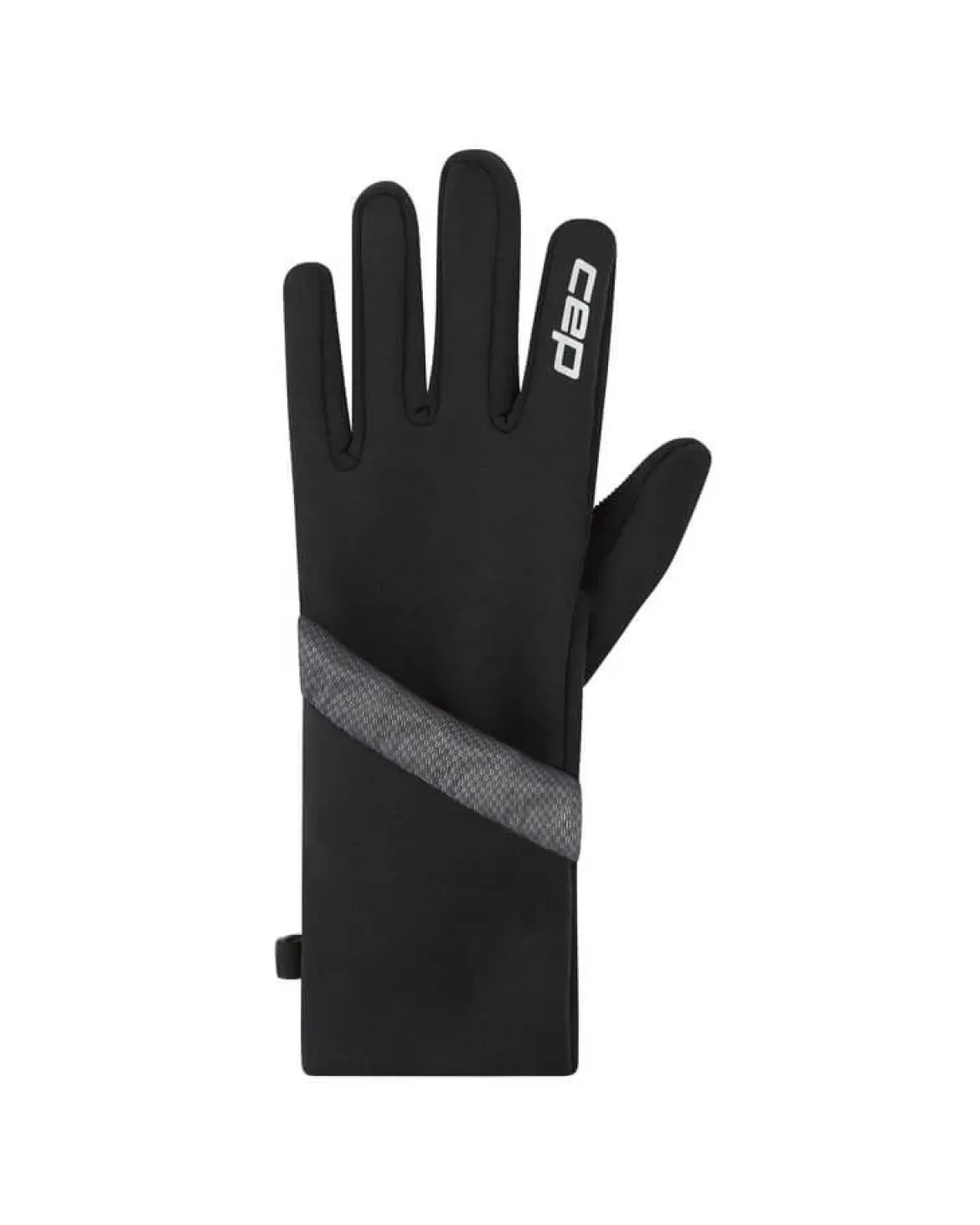 Rękawiczki sportowe ciepłe Pro Run 2w1 odblaskowe unisex czarne Core Run CEP