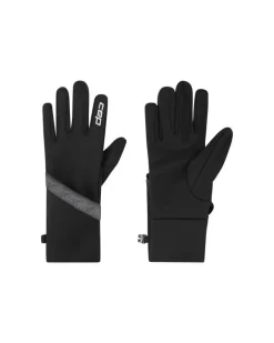 Rękawiczki sportowe ciepłe Pro Run 2w1 odblaskowe unisex czarne Core Run CEP