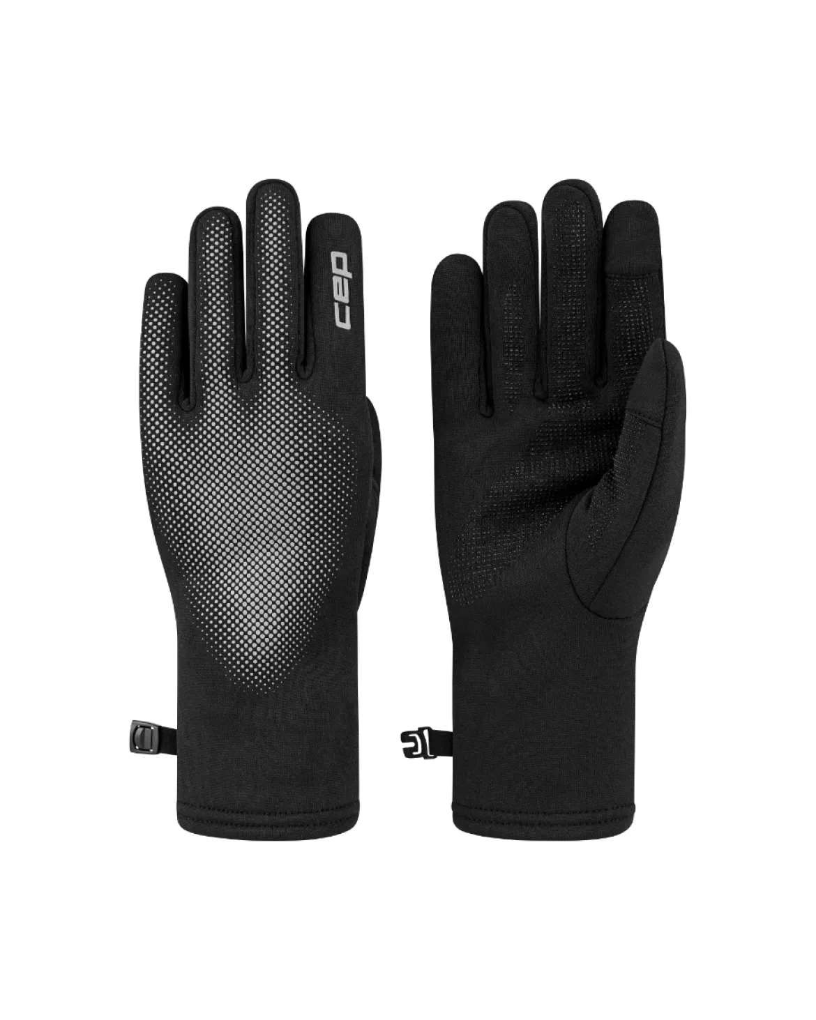 Rękawiczki sportowe odblaskowe unisex czarne Core Run CEP