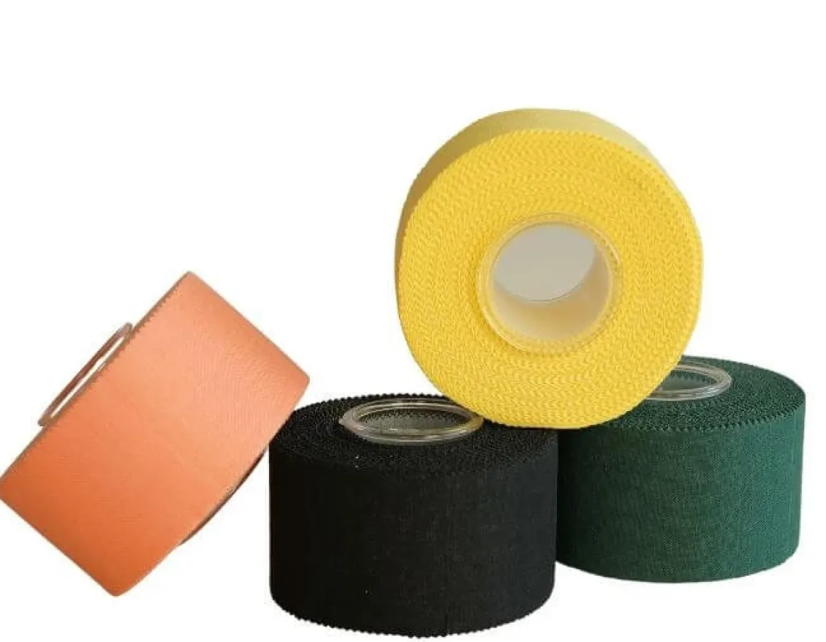 SportTapebawełniana, oddychająca taśma sztywna 3,75 cm x 10 m żółta
