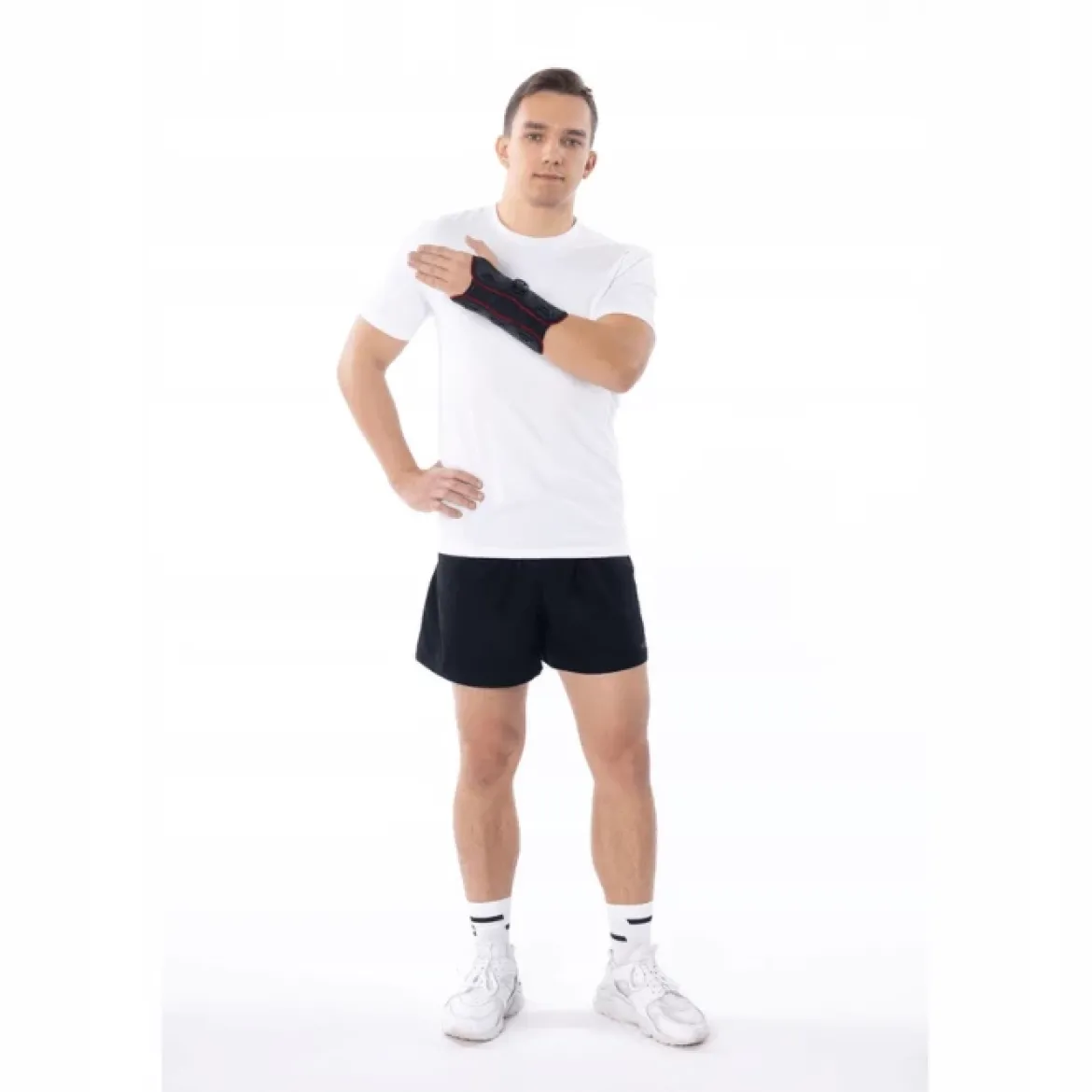 Stabilizator nadgarstka z systemem szybkiego zapięcia MSupport Red- prawa strona