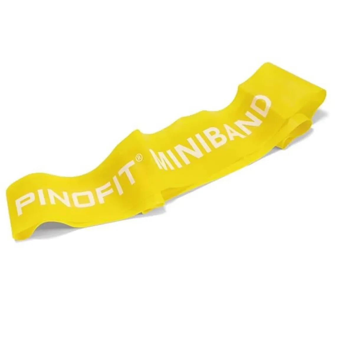 Taśma oporowa lateksowa miniband opór lekki Pinofit 33 cm żółta