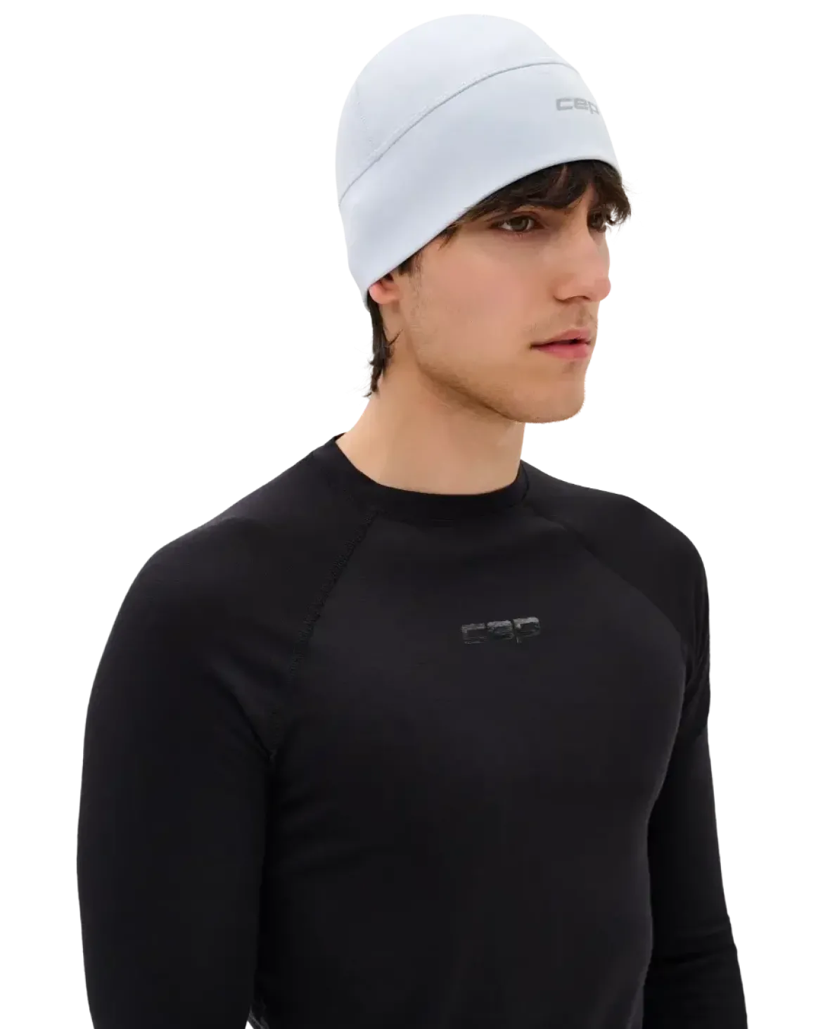 Termiczna czapka beanie do biegania CEP Core Run 2.0 jasnoniebieska