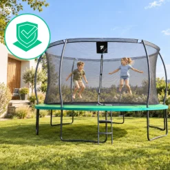 Trampolina ogrodowa dla dzieci 14 FT / 427 cm Kangaroo PRO DrFit z siatką i drabinką