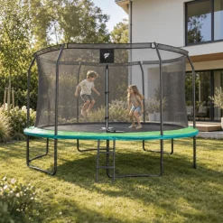 Trampolina ogrodowa dla dzieci 14 FT / 427 cm Tiger PRO DrFit z siatką i drabinką