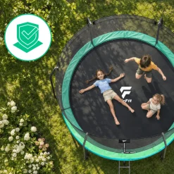 Trampolina ogrodowa dla dzieci 14 FT / 427 cm Tiger PRO DrFit z siatką i drabinką