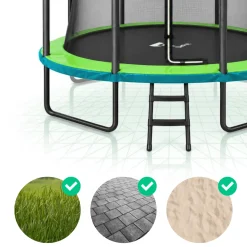 Trampolina ogrodowa dla dzieci 10 FT / 305 cm Tiger PRO DrFit z siatką i drabinką