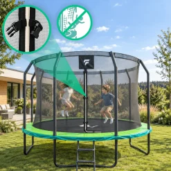 Trampolina ogrodowa dla dzieci 12 FT / 366 cm Tiger PRO DrFit z siatką i drabinką