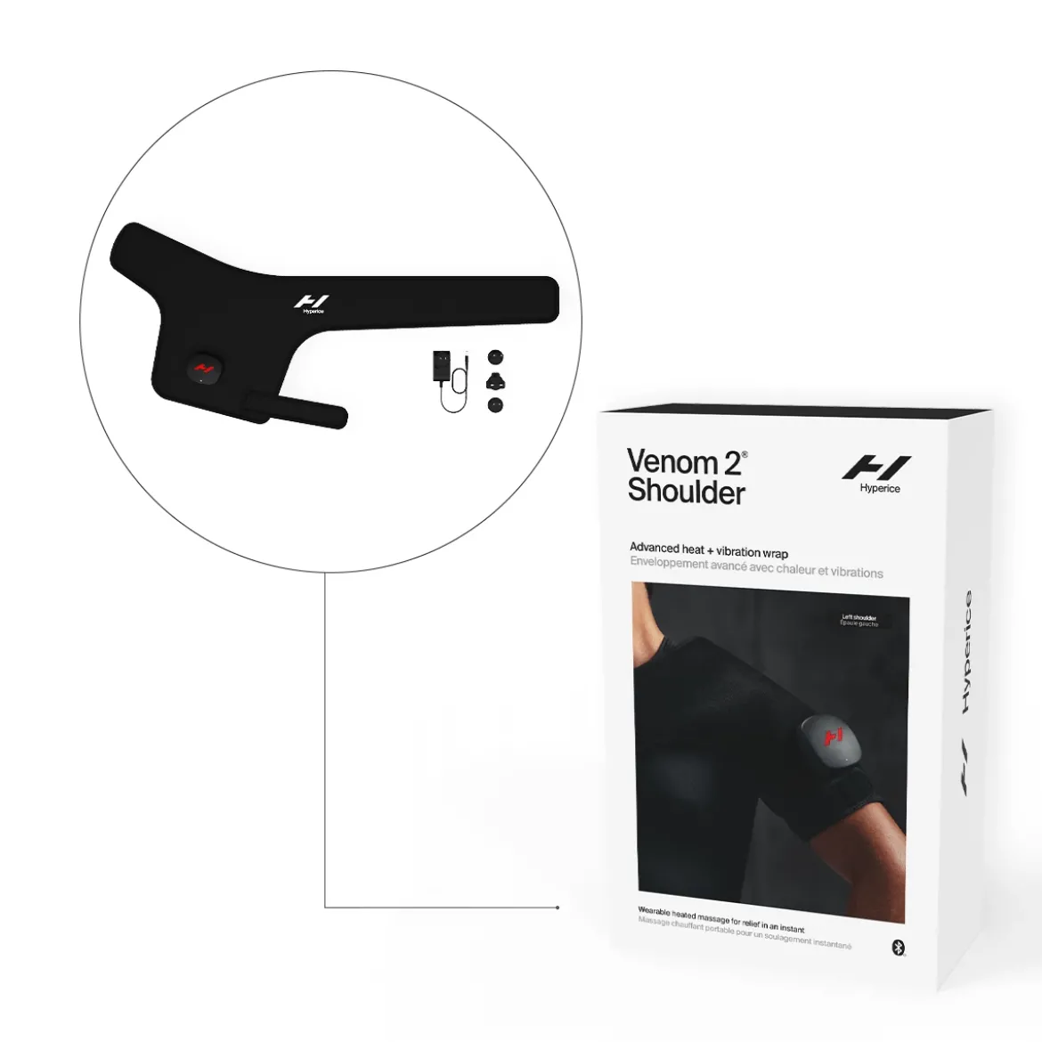 Venom 2 Shoulder - rękaw rozgrzewająco-wibracyjny