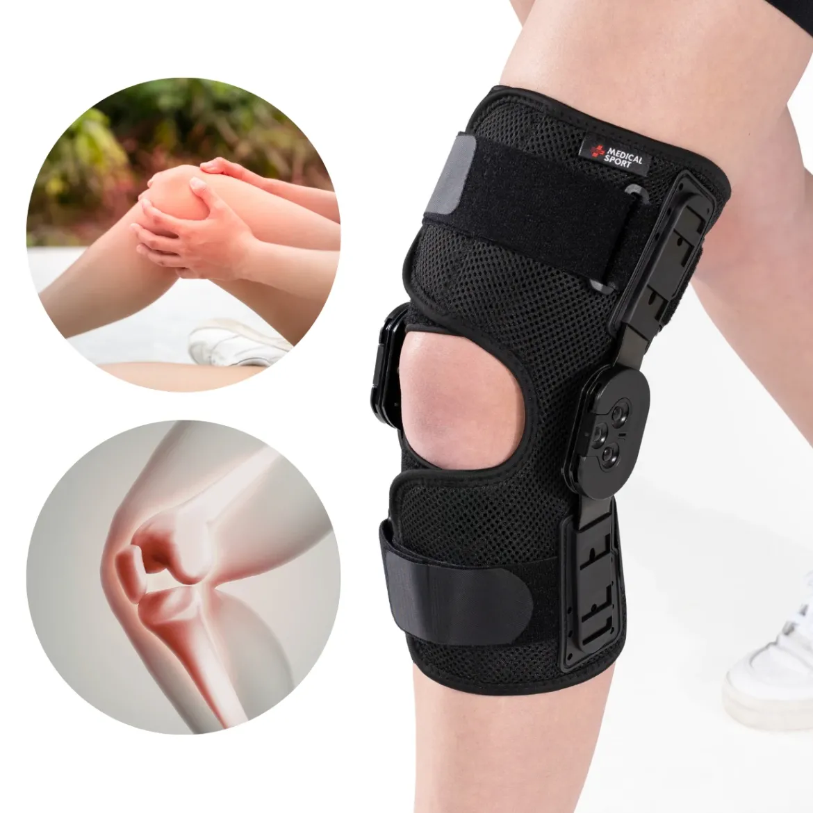 Zawiasowy stabilizator kolana z regulacją kąta zgięcia MSupport